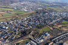Aerial view of District Sankt Ilgen in Leimen in the state Baden-Wuerttemberg, Germany