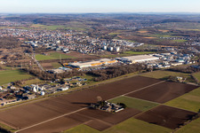 Rewe and Weckesser Wohnen in Wiesloch in the state Baden-Wuerttemberg, Germany