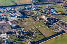 Aerial photograpy of Hermitage in Waghäusel in the state Baden-Wuerttemberg, Germany