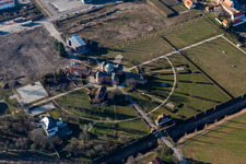 Oblique view of Hermitage in Waghäusel in the state Baden-Wuerttemberg, Germany
