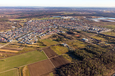 District Wiesental in Waghäusel in the state Baden-Wuerttemberg, Germany from above