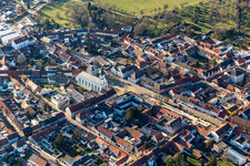 Catholic Church on the Market Square in Philippsburg in the state Baden-Wuerttemberg, Germany