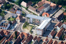 Just building in Kandel in the state Rhineland-Palatinate, Germany from above