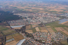 Rülzheim in the state Rhineland-Palatinate, Germany out of the air