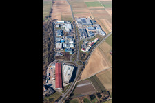 Industrial estate Gewerbepark West II in Herxheim bei Landau (Pfalz) in the state Rhineland-Palatinate, Germany