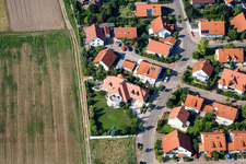 Aerial view of Pomeranian Ring in Offenbach an der Queich in the state Rhineland-Palatinate, Germany