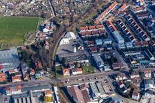 Oblique view of Former Promarkt site Am Rabensteinerweg in Speyer in the state Rhineland-Palatinate, Germany