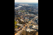 Drone image of Speyer in the state Rhineland-Palatinate, Germany
