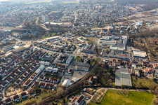 Drone image of Former Promarkt site Am Rabensteinerweg in Speyer in the state Rhineland-Palatinate, Germany
