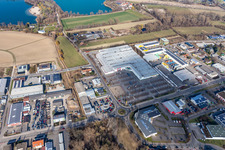 Nachtweide industrial area, E center Stiegler in the district Ludwigshof in Speyer in the state Rhineland-Palatinate, Germany