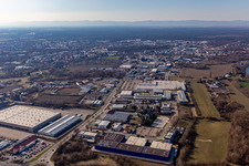 Auestrasse industrial area in the district Ludwigshof in Speyer in the state Rhineland-Palatinate, Germany
