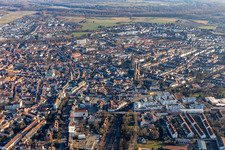 Old Town area and city center in Speyer in the state Rhineland-Palatinate, Germany