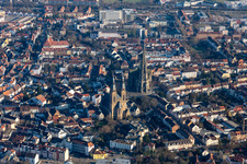 Church building in Protestation and the Catholic Church of St. Joseph of downtown in Speyer in the state Rhineland-Palatinate, Germany