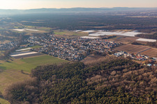 Oblique view of Hanhofen in the state Rhineland-Palatinate, Germany
