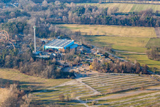 Aerial view of Holiday park during the winter and corona break in Haßloch in the state Rhineland-Palatinate, Germany