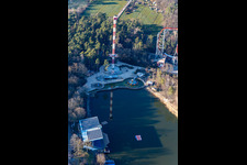 Aerial photograpy of Leisure Centre - Amusement Park Holiday Park GmbH on Holidayparkstrasse in Hassloch in the state Rhineland-Palatinate
