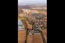 Village view from the west in Freisbach in the state Rhineland-Palatinate, Germany