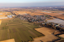 Aerial view of Weingarten in the state Rhineland-Palatinate, Germany