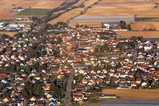 Weingarten in the state Rhineland-Palatinate, Germany out of the air