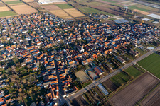 Zeiskam in the state Rhineland-Palatinate, Germany from above
