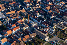 Zeiskam in the state Rhineland-Palatinate, Germany seen from above