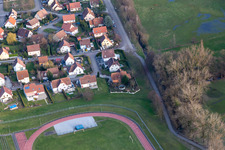 District Altenstadt in Wissembourg in the state Bas-Rhin, France from a drone