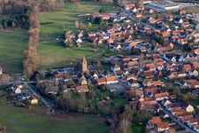 Aerial photograpy of Saint-Ulrich in the district Altenstadt in Wissembourg in the state Bas-Rhin, France