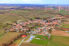 Village view from the west in Dierbach in the state Rhineland-Palatinate, Germany
