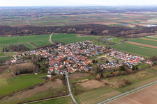 Aerial view of Barbelroth in the state Rhineland-Palatinate, Germany