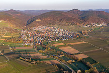 Klingbachtal in the spring bloom before mountain scenery at Haardtrand of Palatinat forest in Klingenmuenster in the state Rhineland-Palatinate