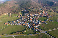 Oblique view of Gleisweiler in the state Rhineland-Palatinate, Germany