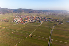 Oblique view of District Alsterweiler in Maikammer in the state Rhineland-Palatinate, Germany