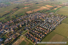 Essingen in the state Rhineland-Palatinate, Germany viewn from the air