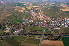 Aerial photograpy of Geothermal power plant in Insheim in the state Rhineland-Palatinate, Germany