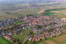 Aerial view of District Mörzheim in Landau in der Pfalz in the state Rhineland-Palatinate, Germany