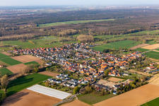 Knittelsheim in the state Rhineland-Palatinate, Germany from above