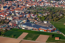 Factory premises of BELLHEIMER BRAUEREI - PARK & Bellheimer Brauereien GmbH & Co. KG in Bellheim in the state Rhineland-Palatinate, Germany