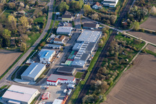 Industrial estate in Niederwiesen in Wörth am Rhein in the state Rhineland-Palatinate, Germany