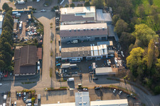 Horst Industrial Estate with Frey Metalltechnik, owner Dipl.-Ing. Matthias Frey eK and ArcoSYS Computervertriebs GmbH in the district Minderslachen in Kandel in the state Rhineland-Palatinate, Germany