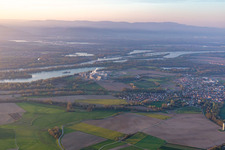Beinheim in the state Bas-Rhin, France viewn from the air