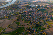 Town View of the streets and houses of the residential areas in Drusenheim in Grand Est, France