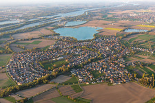 Oblique view of Offendorf in the state Bas-Rhin, France