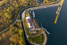 Karcher Shipyard and Honau Sailing Club in the district Freistett in Rheinau in the state Baden-Wuerttemberg, Germany