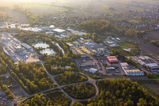 Xella Germany in the district Freistett in Rheinau in the state Baden-Wuerttemberg, Germany from above