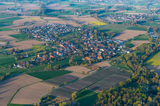 Aerial view of District Diersheim in Rheinau in the state Baden-Wuerttemberg, Germany