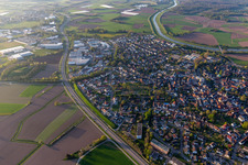 Aerial photograpy of Willstätt in the state Baden-Wuerttemberg, Germany