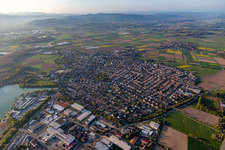 Town View of the streets and houses of the residential areas in Schutterwald in the state Baden-Wurttemberg, Germany