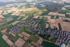 Aerial view of Schutterzell in the state Baden-Wuerttemberg, Germany
