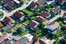Albert Einstein Street in Haßloch in the state Rhineland-Palatinate, Germany out of the air