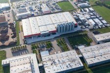 Aerial view of Graf Polymers in Herbolzheim in the state Baden-Wuerttemberg, Germany